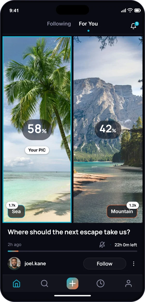 The PIC app on a phone
